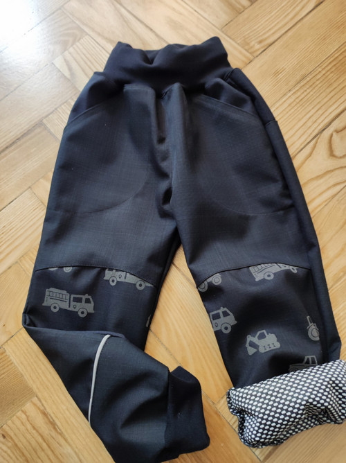 Softshellové kalhoty JARNÍ, úplet v rubu
