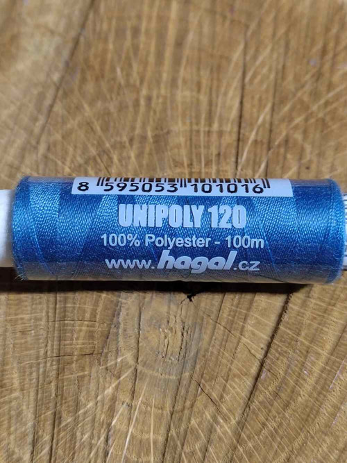 Polyesterové nitě Unipoly návin 100 m 564 Modrošed