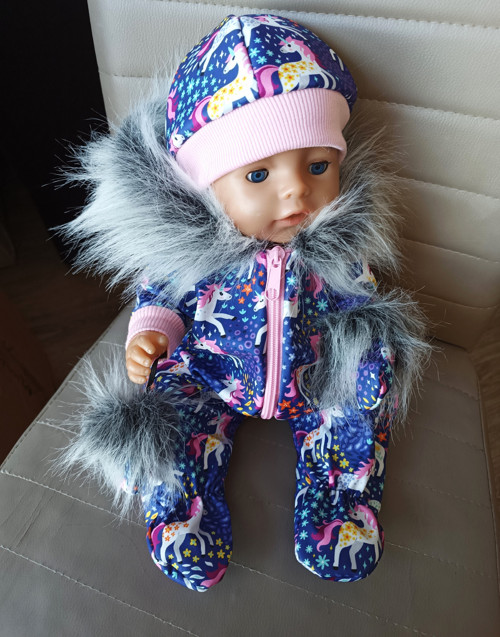 Zimní sada pro Baby Born 43cm - Jednorožec
