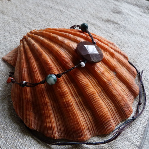 Náhrdelník - jaspis - vázací