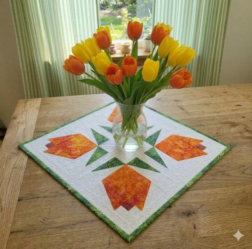 Ubrus s tulipány