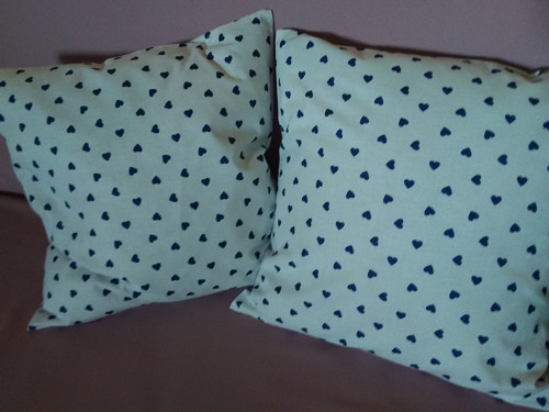 Povlak modrá srdíčka na bílém