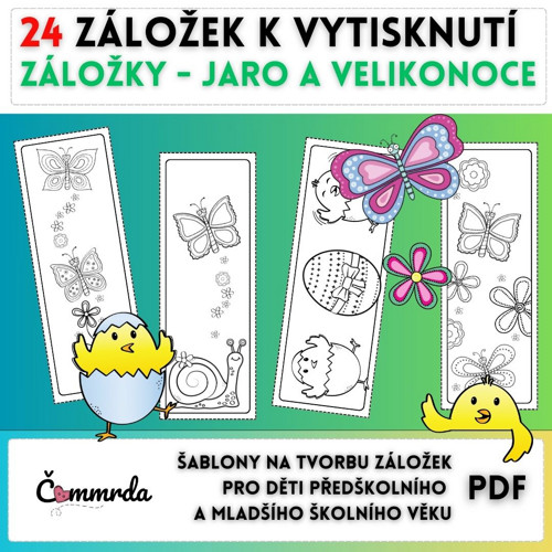 Záložky do knížky - Jarní motivy (PDF k tisku)