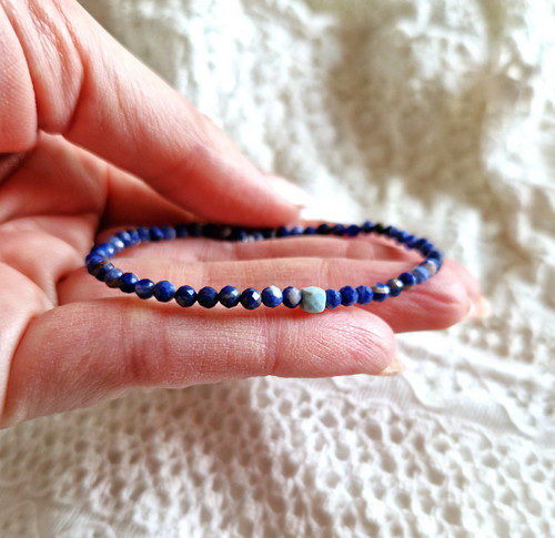 Larimar*kostička*sodalit*náramek