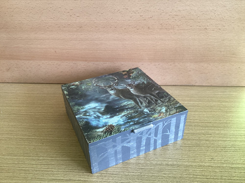 Dřevěná krabička Lesní krajinka decoupage