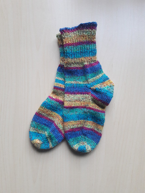 Ručně pletené ponožky - chodidlo 21 cm