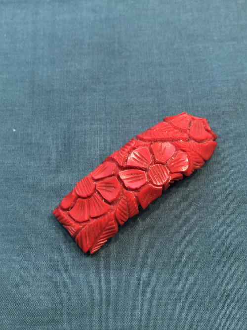 Starožitná brož Art Deco kopretiny plast klip