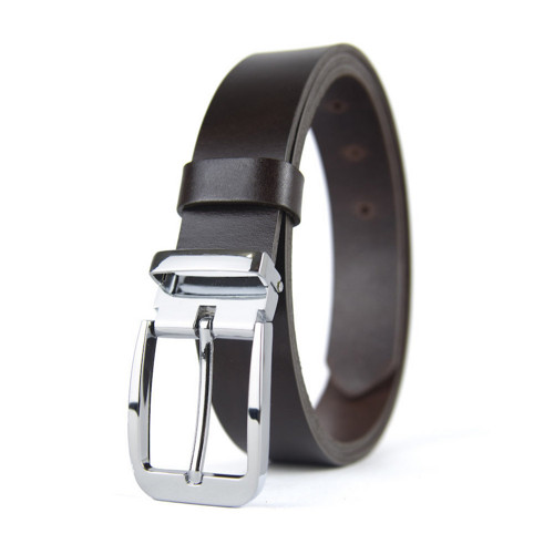 Kožený opasok s dierkami, 3.3cm, CLASSIC SILVER