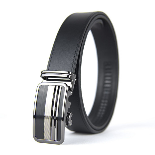 Kožený opasok, 3.5cm, automatická pracka, SUIT