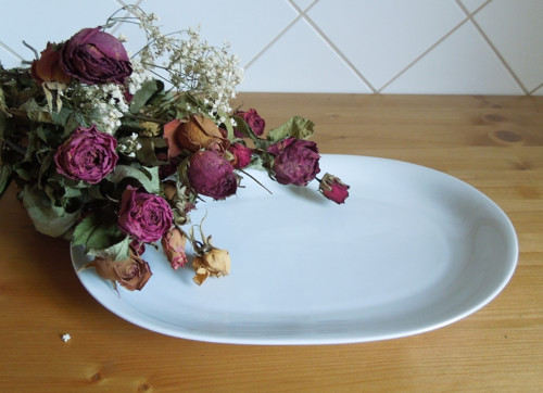 Porcelánový oválný tác na ryby
