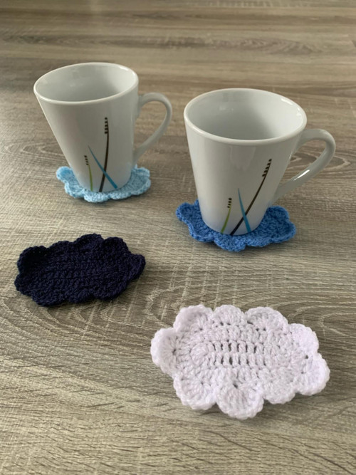 Set 4 podtácků - mraky