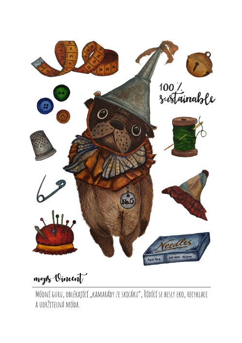 Autorský tisk "Mops Vincent"