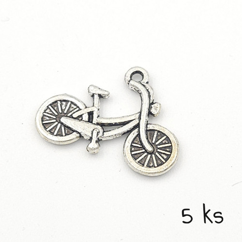Přívěsek - kolo 16x14 mm, 5 ks