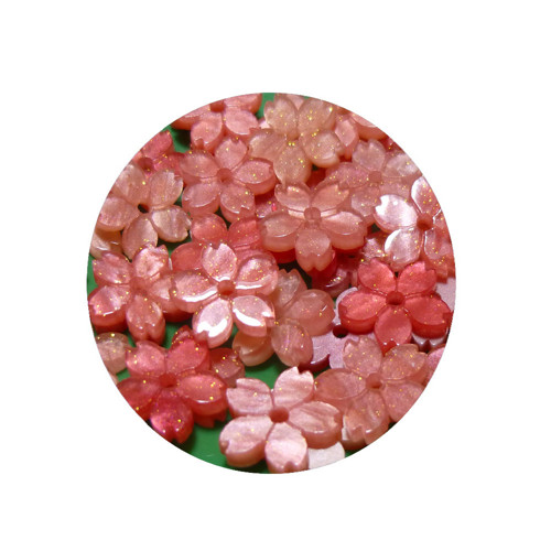 Kvítek perleť duhová korálová 11mm, 10ks