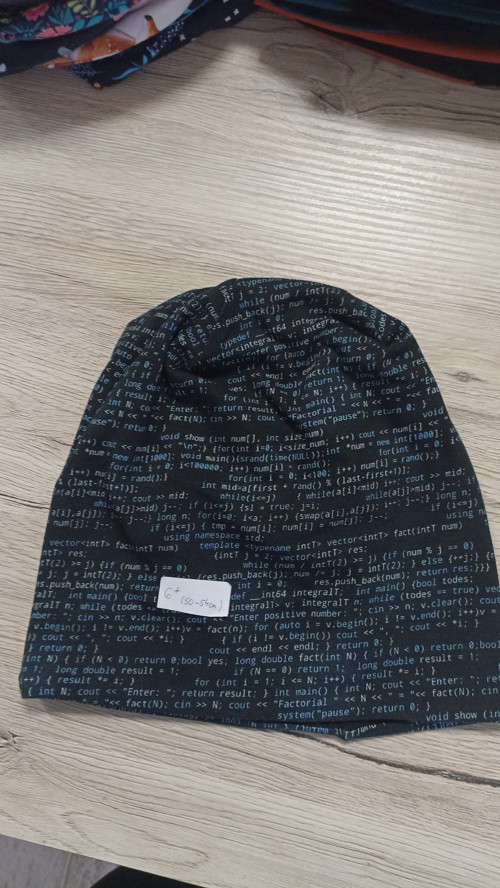 Oboustranná čepiče 50-53cm cca(6+roky)
