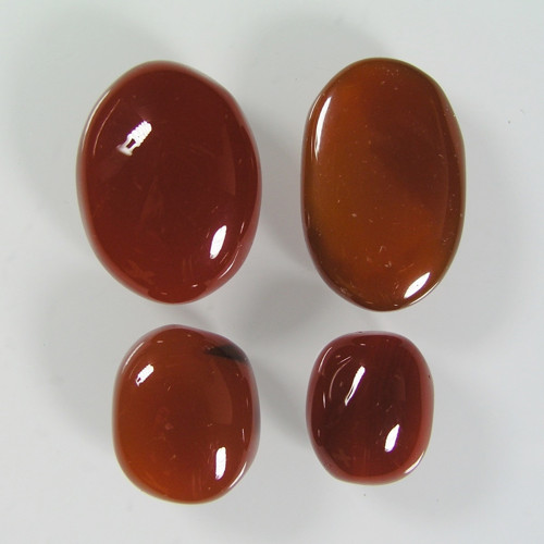 Kabošony Chalcedonu, 44,68ct./4ks, cca.12,4-20,1mm