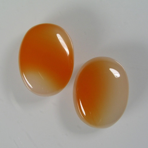 Kabošony Chalcedonu, 39,88 ct./Pár, cca.19,4x15mm