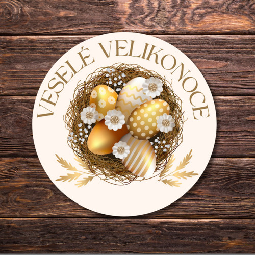 Samolepící etikety Veselé Velikonoce