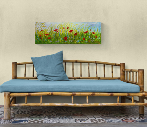 82. Rozkvetlá louka (rozměry 20x60 cm)