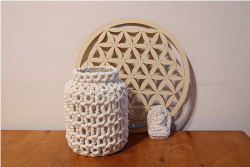 Macramé lampa / váza