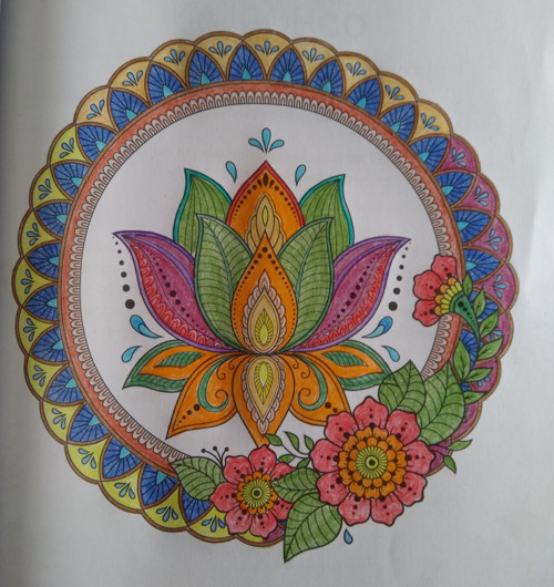 Mandala lotosový květ ruční malba obrázek obraz