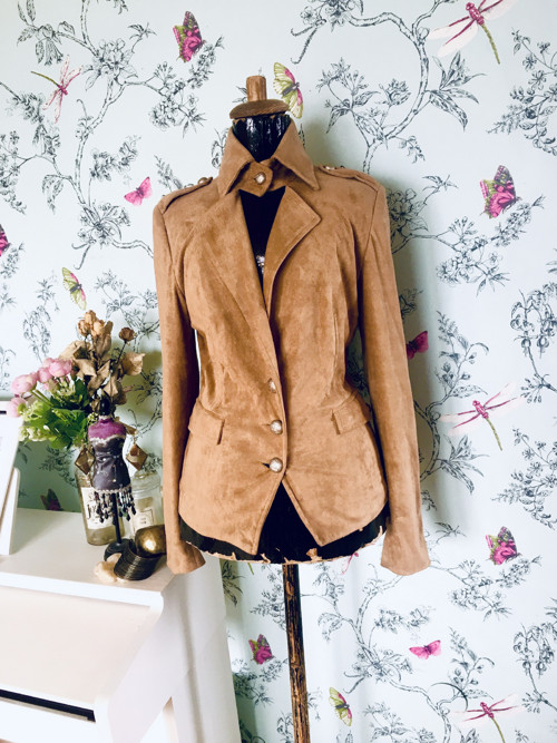 Sako italské,semiš look — foto 1