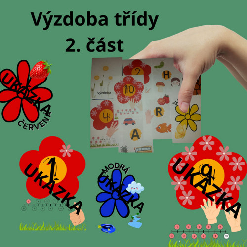 Výzdoba třídy pro prvňáčky - květinová tématika