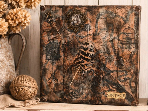 Obraz Ptačí vintage dekorace 20x20 cm