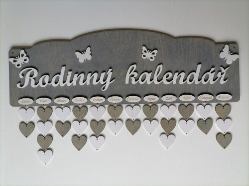 Rodinný kalendář šedý