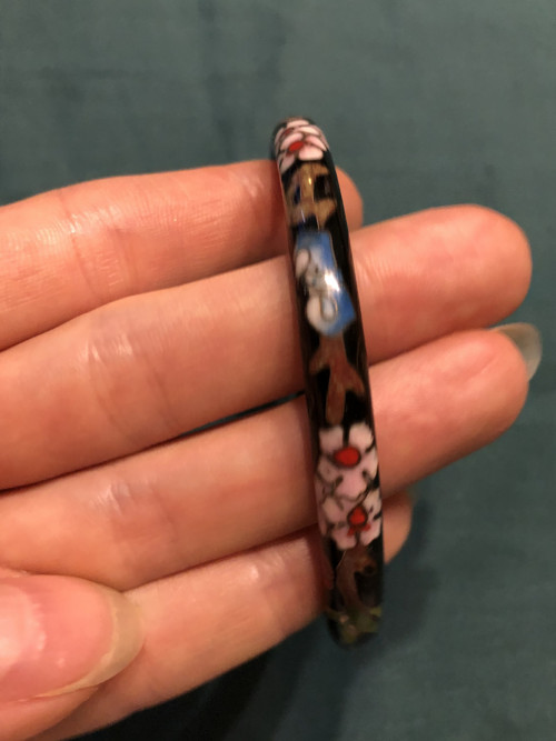 Starožitný otvírací náramek cloisonné smalty
