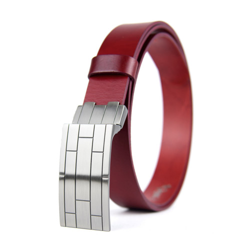 Kožený opasok s dierkami, 3.3cm, WALL