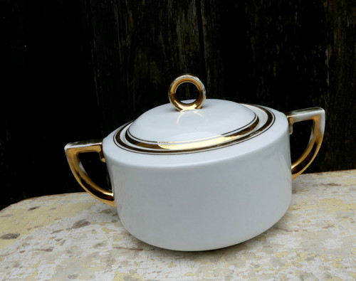Zlatá secese...porcelánová cukřenka