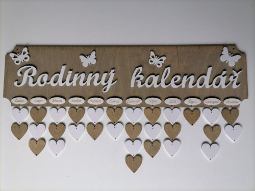Rodinný kalendář dub sonoma