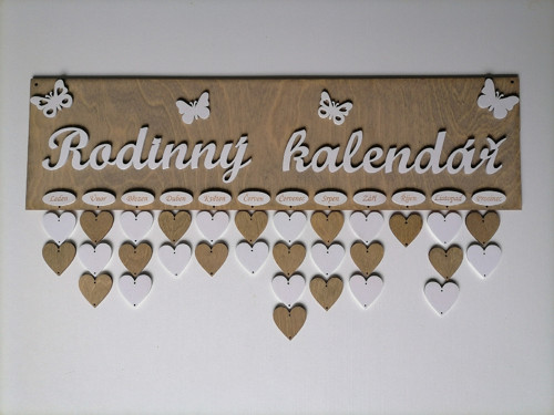 Rodinný kalendář dub sonoma