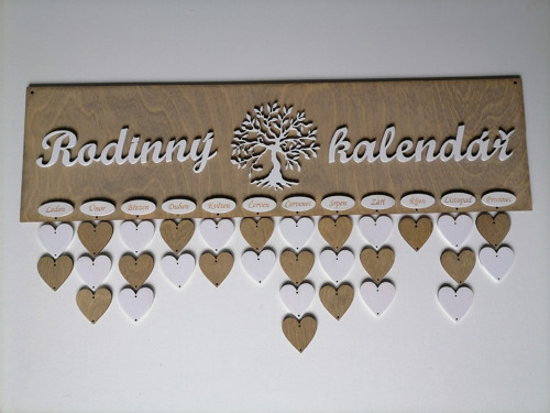 Rodinný kalendář dub sonoma se stromem