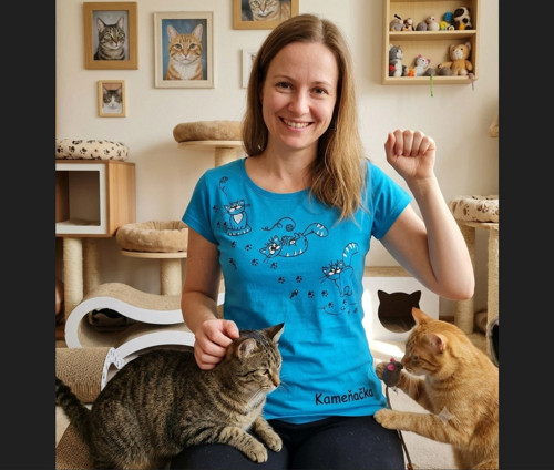 Dámské tričko - kočka, kocour