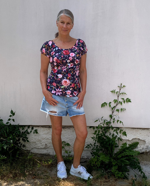 BIO -květinkové S-XXL- výstřih na zádech - L ihned