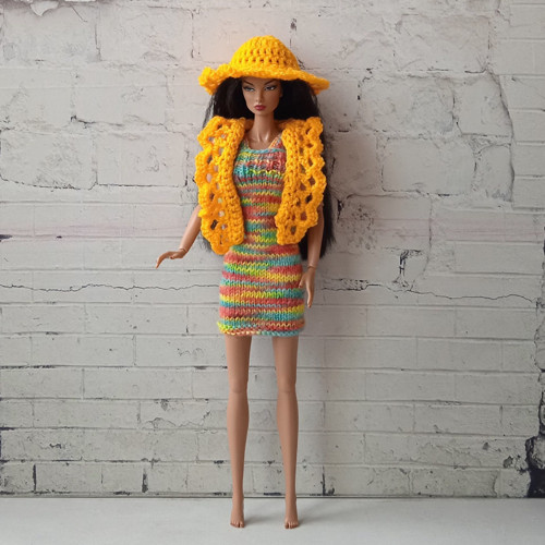 Barbie, FR, Integrity - šaty, kabátek, klobouček — foto 1