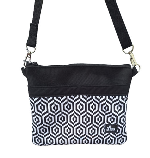 Taška crossbody černobílá