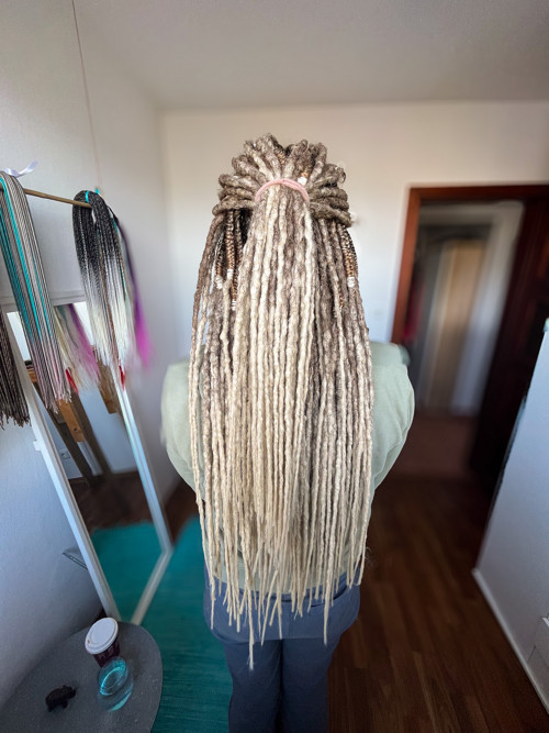 DE Set Fake dredů (blond ombré)