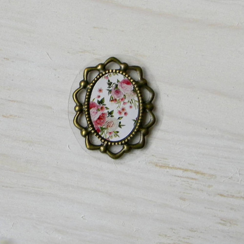 Kovový rámeček staromosaz-RM030 / 3cm x 3,5cm/ — foto 1