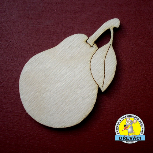Dřevěný výřez HRUŠKA....5,5 cm KV0002 L