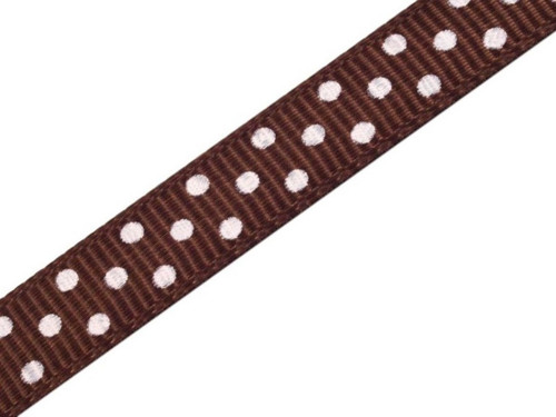 Rypsová stuha šíře 10 mm (1m) - hnědá