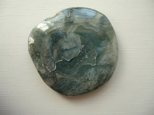 Placka - achát mechový 42 mm, č.271
