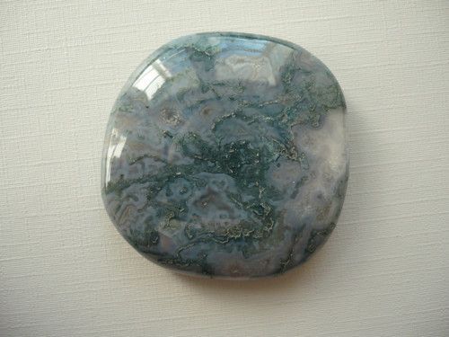Placka - achát mechový 44 mm, č.273