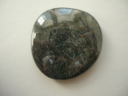 Placka - achát mechový 43 mm, č.283