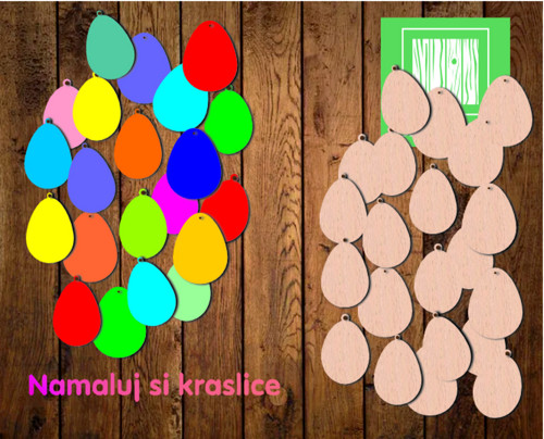 Velikonoční kraslice k vymalování - 20 ks