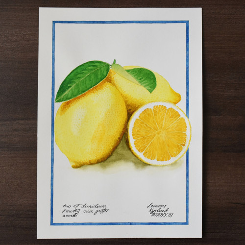 Akvarel "Lemons"