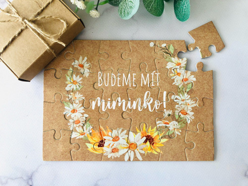 Puzzle oznámení těhotenství