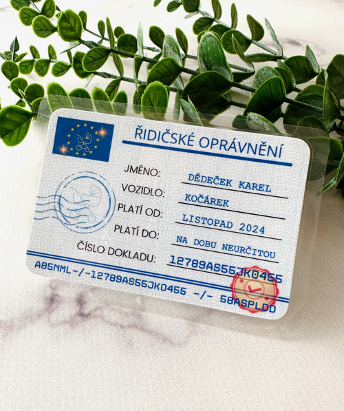 Řidičský průkaz na kočárek - upravený na míru!